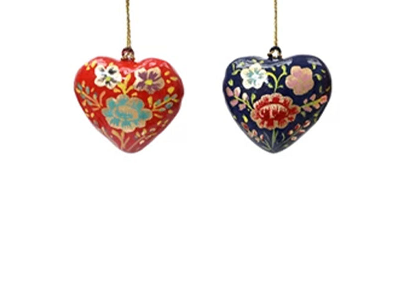 Achat Suspension de Noël Coeur Folklorique - Rouge