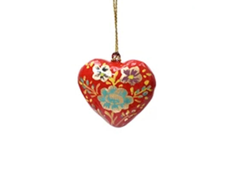 Achat Suspension de Noël Coeur Folklorique - Rouge