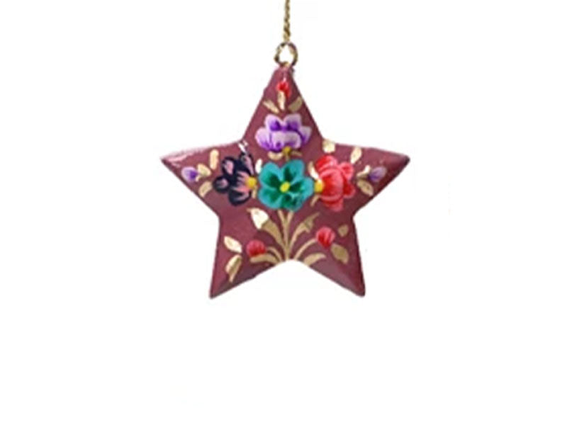 Achat Suspension de Noël Etoile Folklorique - Bois de rose