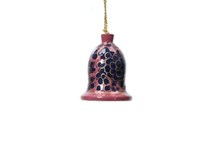 Achat Suspension de Noël Cloche Folklorique - Bois de rose et bleu