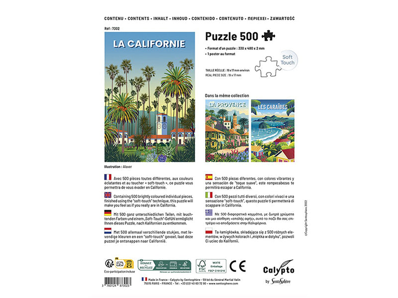achat Puzzle 500 pièces La Californie : Voyage vintage par Calypto