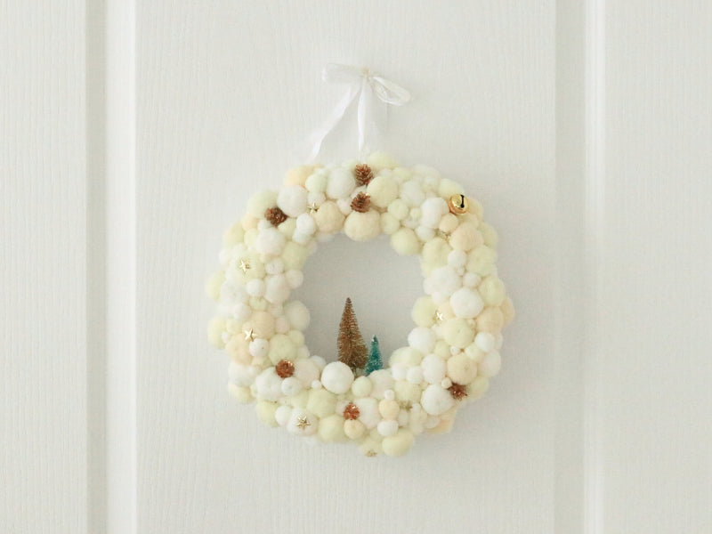 achat Kit couronne de Noël - Blanc et doré