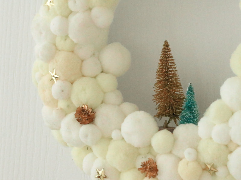 achat Kit couronne de Noël - Blanc et doré