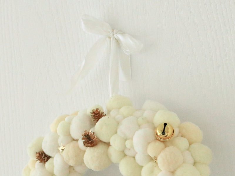 achat Kit couronne de Noël - Blanc et doré