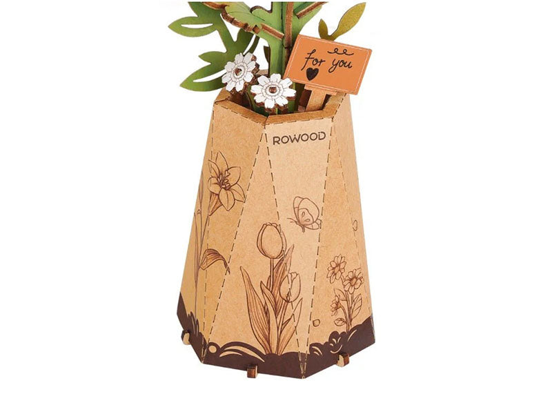 Achat Plante en bois Puzzle 3D - Fleur de Lys rose - Robotime