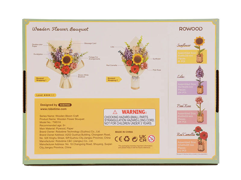 achat Maquette Bouquet de fleur en bois Puzzle 3D - Rolife