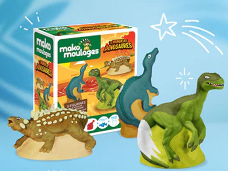 achat Le Monde des dinosaures 3 Figurines - Mako moulages
