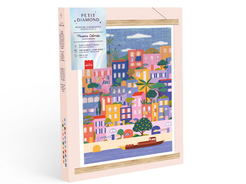 Achat Coffret Petit Diamond - Diamond Painting Maisons Colorées par Coralie Fau
