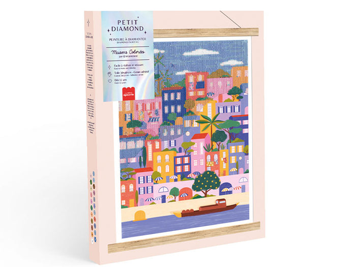 Achat Coffret Petit Diamond - Diamond Painting Maisons Colorées par Coralie Fau