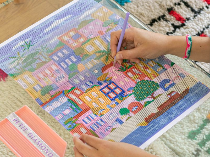 achat Coffret Petit Diamond - Diamond Painting Maisons Colorées par Coralie Fau
