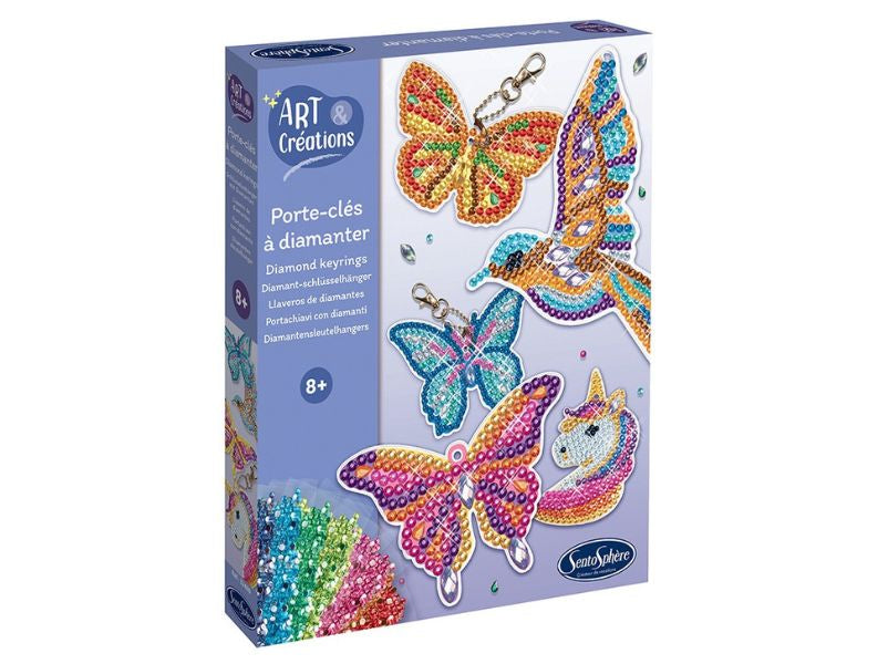 Achat Kit Art création porte-clé à Diamanter - Papillons
