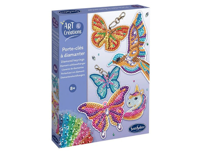 Achat Kit Art création porte-clé à Diamanter - Papillons