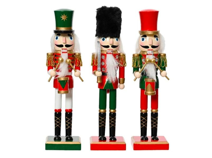 Achat Casse-Noisette en bois vert et rouge - Epée et chapka 25 cm