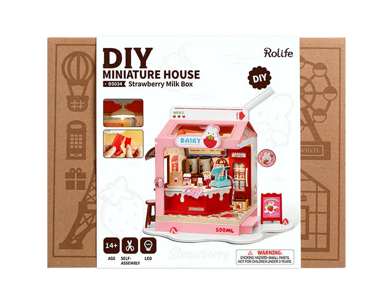 achat Pièce miniature Milk Box à la fraise DIY - Rolife