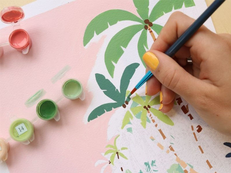 achat PETIT DÉFAUT : PETIT PRIX ! Coffret peinture au numéro - Petit Pinceau - Bora Bora