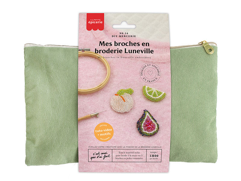 Achat Kit DIY Mercerie - Mes broches en broderie Luneville