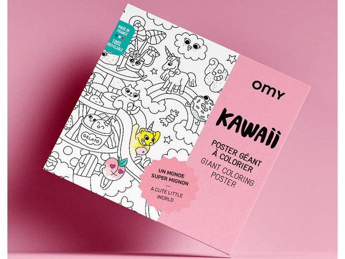 Achat Poster géant à colorier - KAWAÏ - OMY