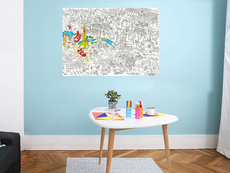 achat Poster géant à colorier KawaÏ Un monde super mignon - OMY