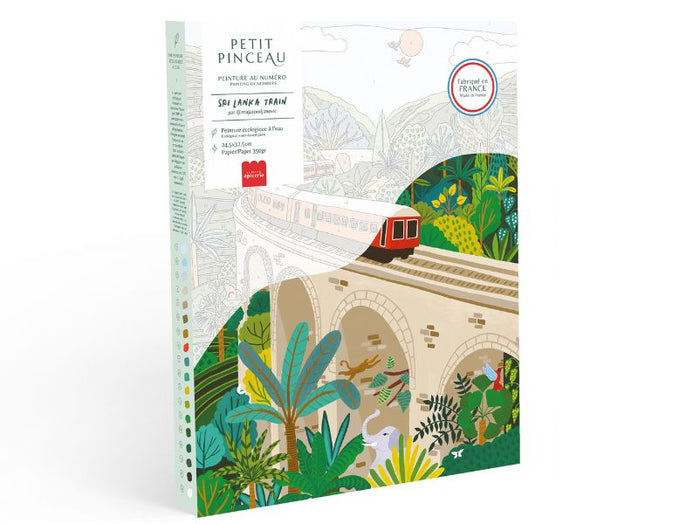 Achat Coffret peinture au numéro - Petit Pinceau - Sri-Lanka Train par Maja Tomljanovic