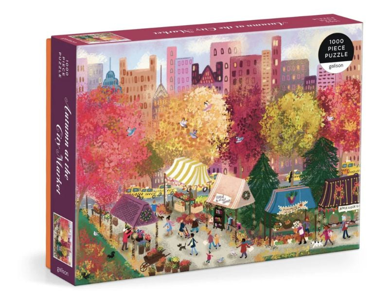 Achat Puzzle Autumn at the city market - 1000 pièces - Galison