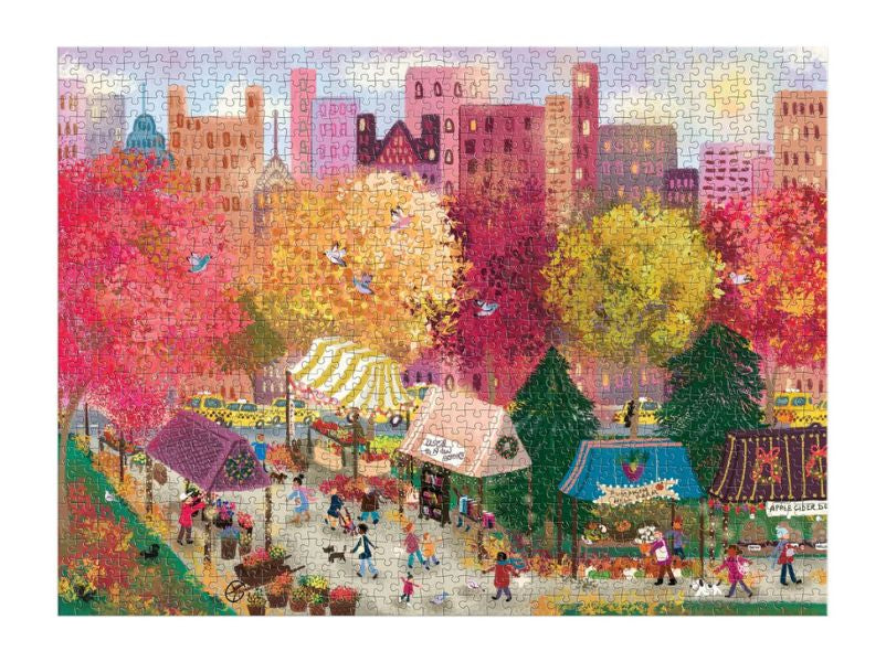 Achat Puzzle Autumn at the city market - 1000 pièces - Galison