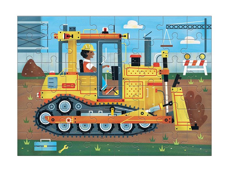 achat Mini Puzzle Bulldozer - 48 pièces - Galison