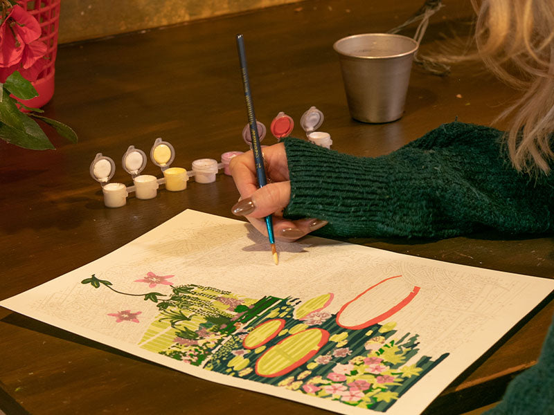 achat Coffret peinture au numéro - Petit Pinceau - Waterlily Glasshouse par Elaine Lee