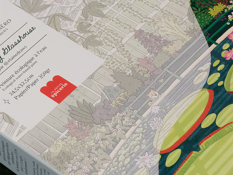 achat Coffret peinture au numéro - Petit Pinceau - Waterlily Glasshouse par Elaine Lee