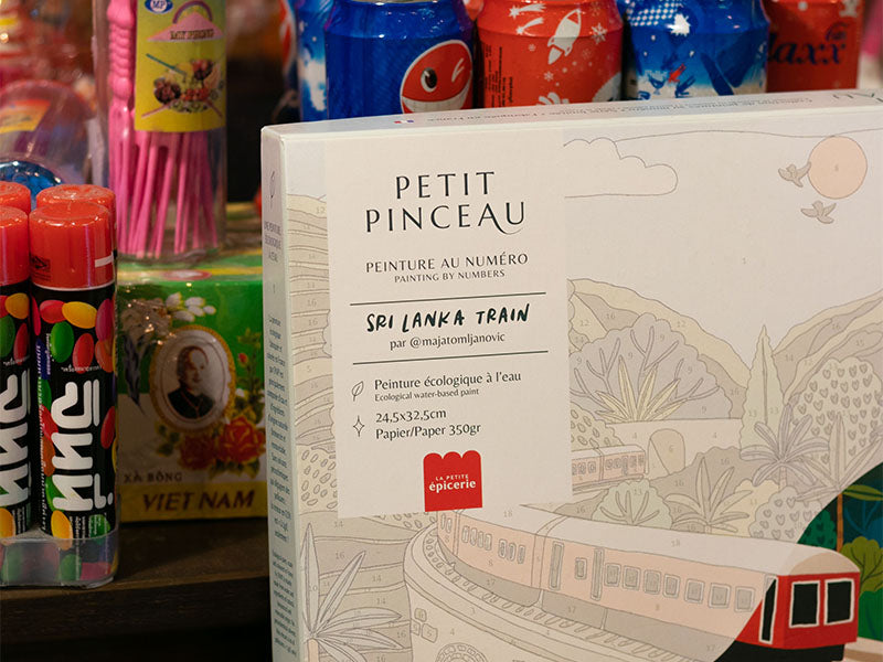 achat Coffret peinture au numéro - Petit Pinceau - Sri-Lanka Train par Maja Tomljanovic
