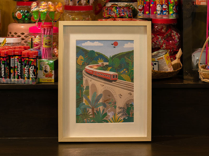 achat Coffret peinture au numéro - Petit Pinceau - Sri-Lanka Train par Maja Tomljanovic