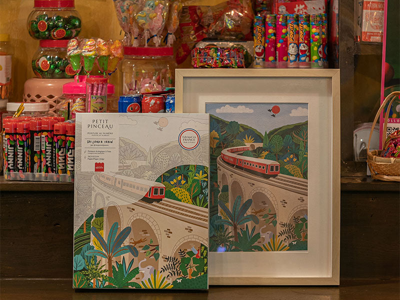 achat Coffret peinture au numéro - Petit Pinceau - Sri-Lanka Train par Maja Tomljanovic