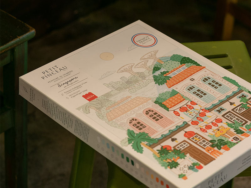 achat Coffret peinture au numéro - Petit Pinceau - Singapore par Hoglet & Co