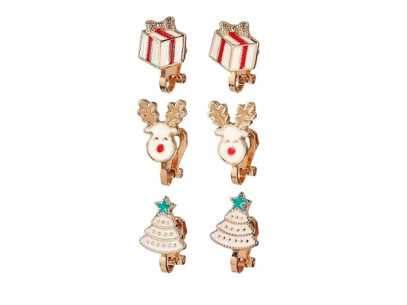 Achat Set de 3 paires de boucles d'oreilles à clips Noël - Souza