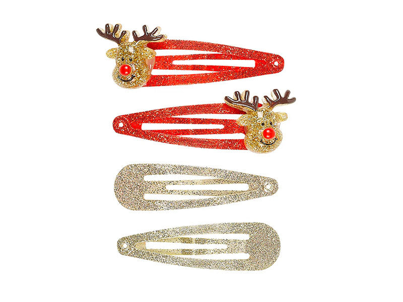 Achat Lot de 4 pinces à cheveux Reinder Rennes Noël - Souza