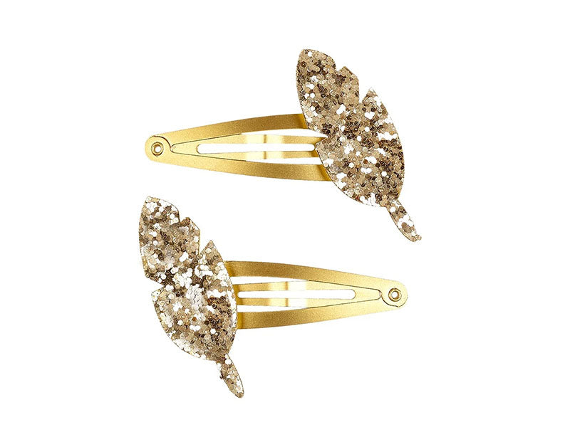 Achat Lot de 2 pinces à cheveux feuille dorée - Souza