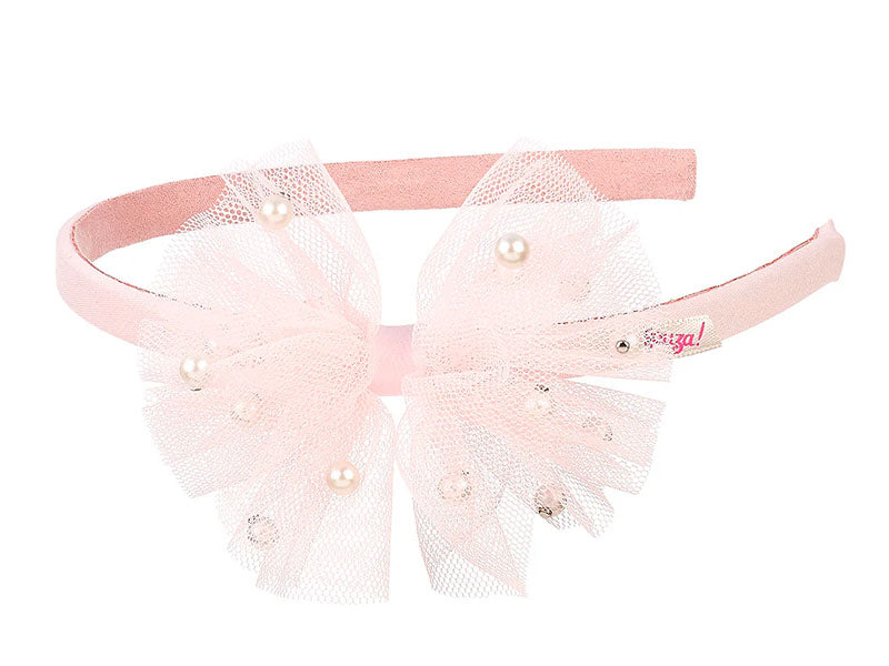 Achat Serre-tête noeud rose pâle et perles Fayen - Souza