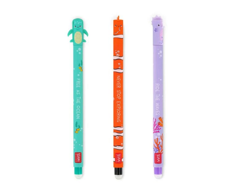 Achat Set de 3 Stylos à encre gel effaçable Sous l'océan - Legami