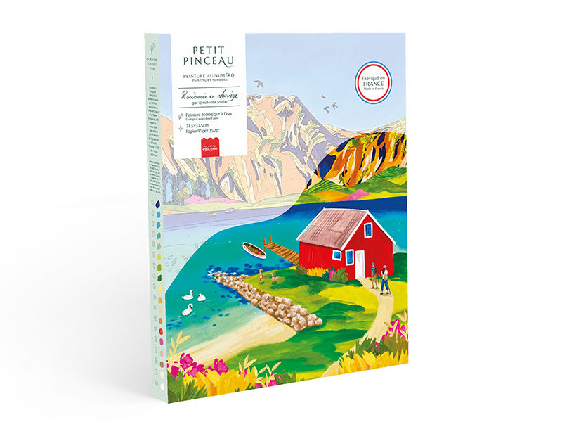Achat Coffret peinture au numéro - Petit Pinceau - Randonnée en Norvège par Nolwenn Studio