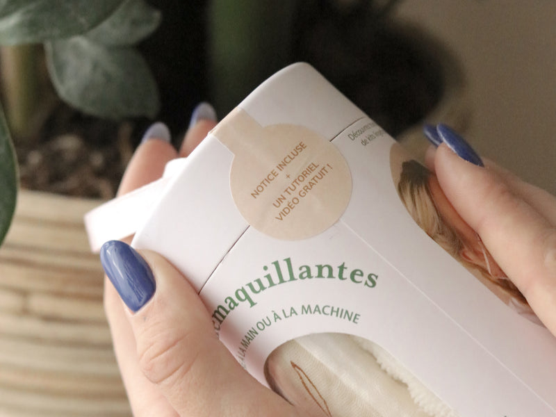 achat Kit couture - 7 lingettes démaquillantes à coudre - Ecru/Or