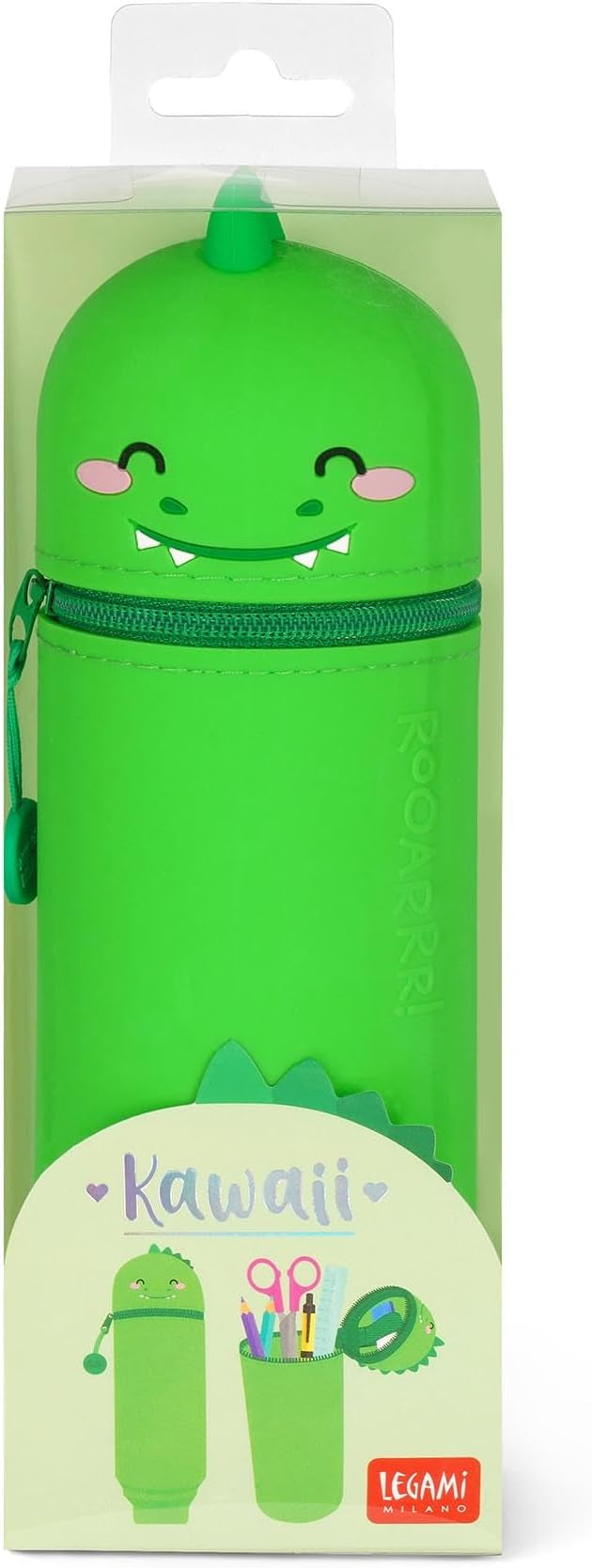 achat Trousse Dinosaure pot à crayons Kawai - Legami