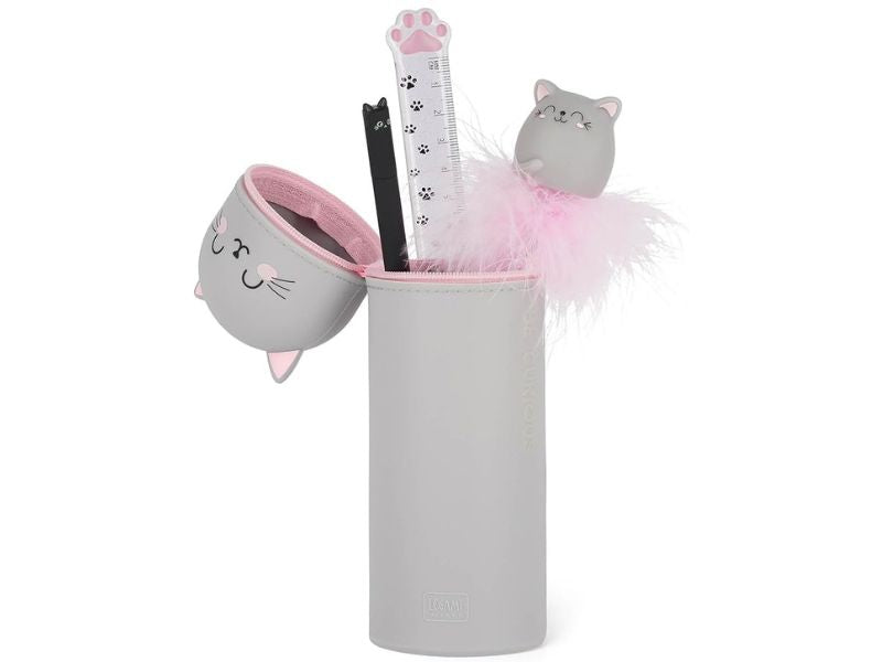 achat Trousse Chat pot à crayons Kawai - Legami