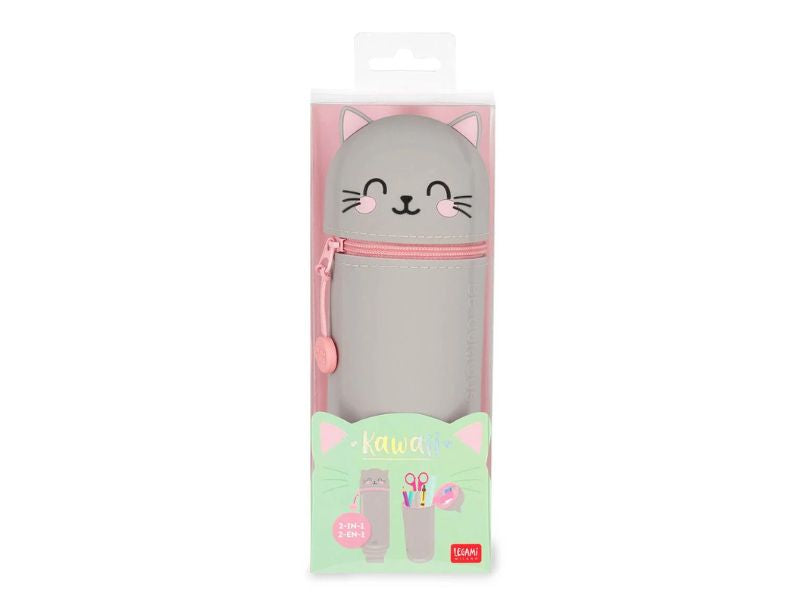 achat Trousse Chat pot à crayons Kawai - Legami