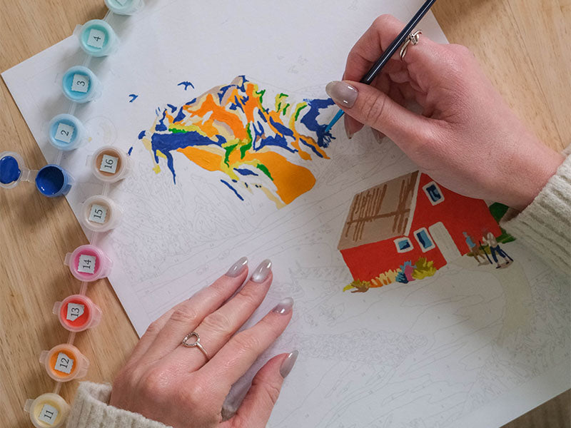 achat Coffret peinture au numéro - Petit Pinceau - Randonnée en Norvège par Nolwenn Studio