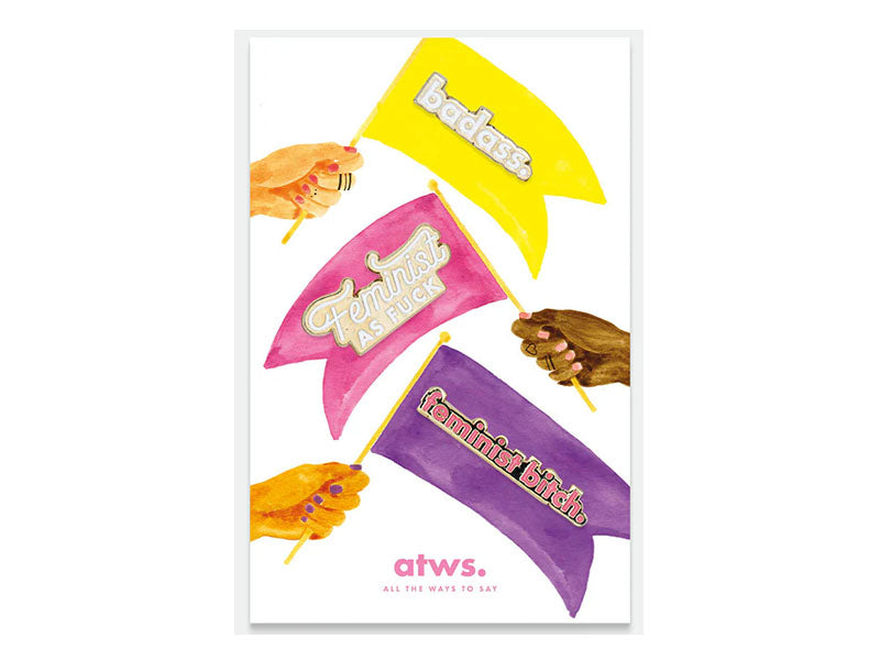Achat Lot de 3 Pin's Feminist - ATWS
