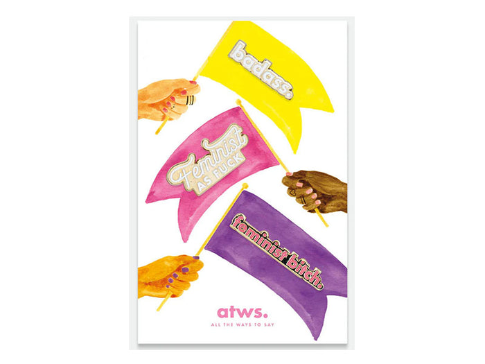 Achat Lot de 3 Pin's Feminist - ATWS