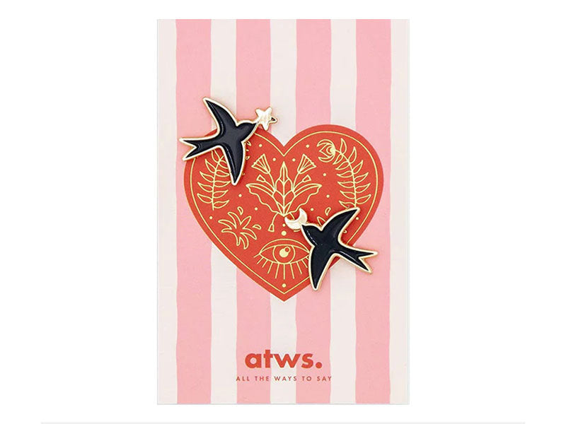 Achat Lot de 2 Pin's Hirondelles Swallows - ATWS