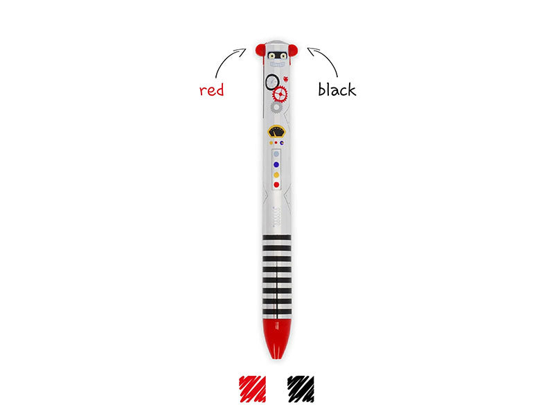 achat Stylo bicolore Click & Clack Robot - Legami