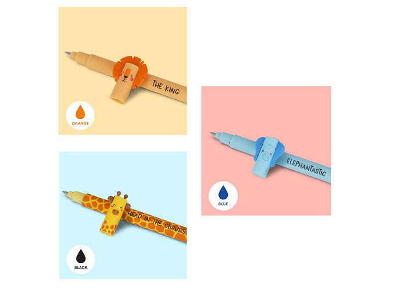 achat Set de 3 Stylos à encre gel effaçable Savane sauvage - Legami
