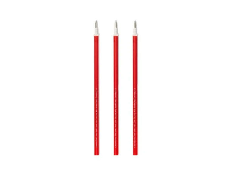 achat 3 Recharges pour Stylo à encre effaçable - Rouge - Legami