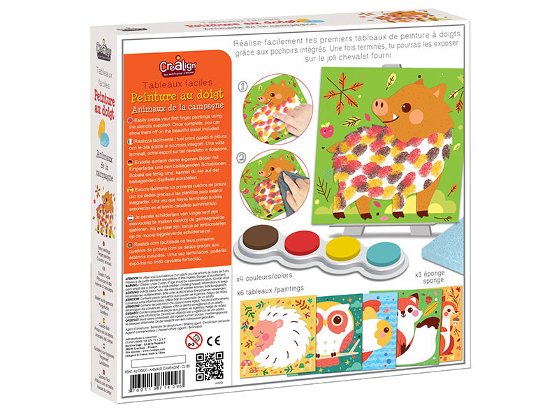 achat Peinture au doigt Animaux colorés - Créa Lign'